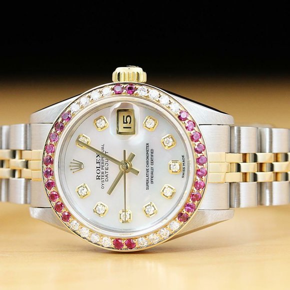 Sale! Rolex Datejust Ruby Diamond Ladies Watch - Picture 3 of 8